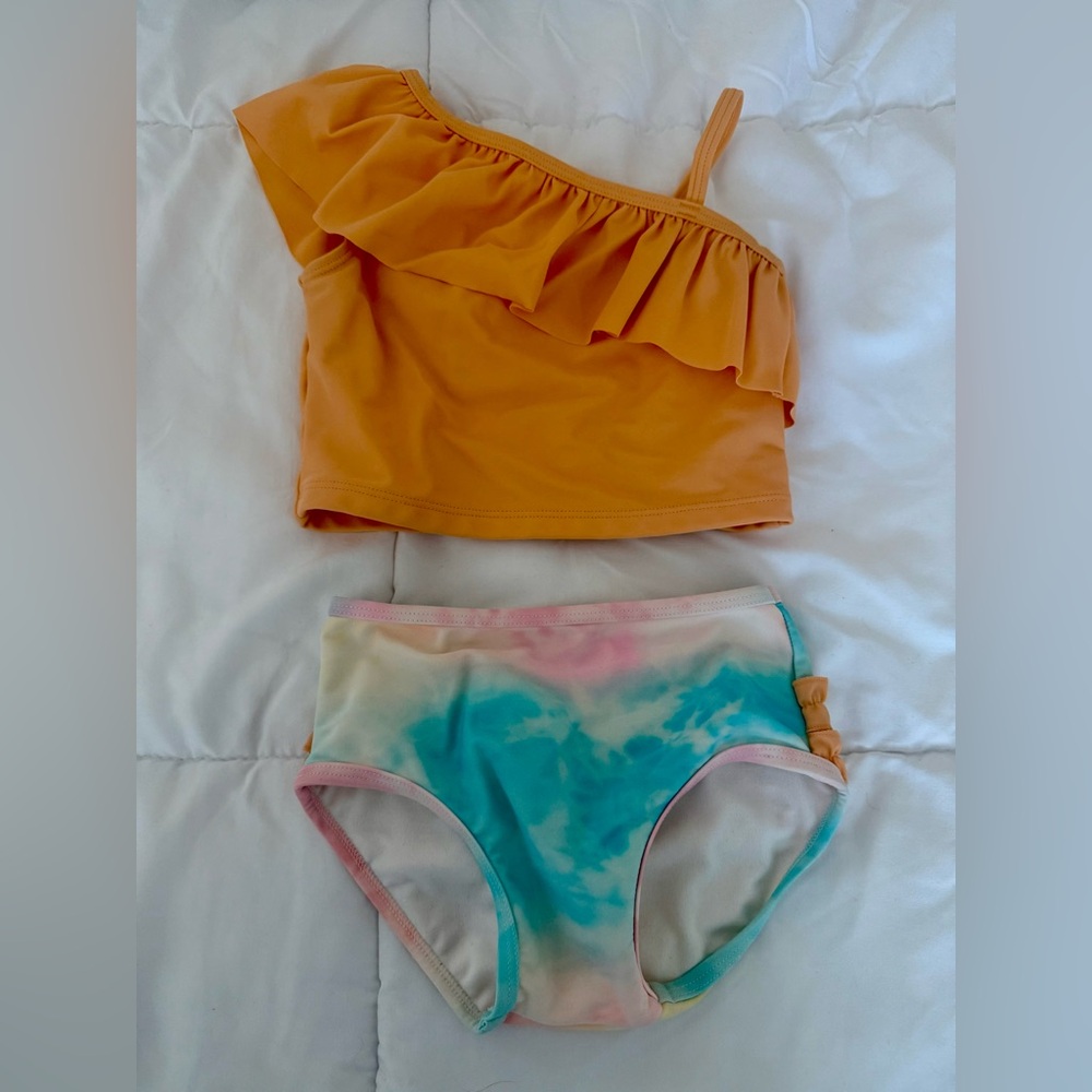 Ruffle Butts Tie Dye Pastel Bikini Set